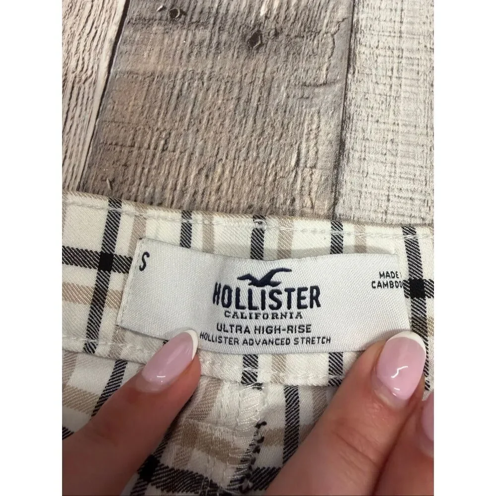Hollister Pants Women's Ultra Hi-Rise Stretch Chino Multicolor Checkered Size S